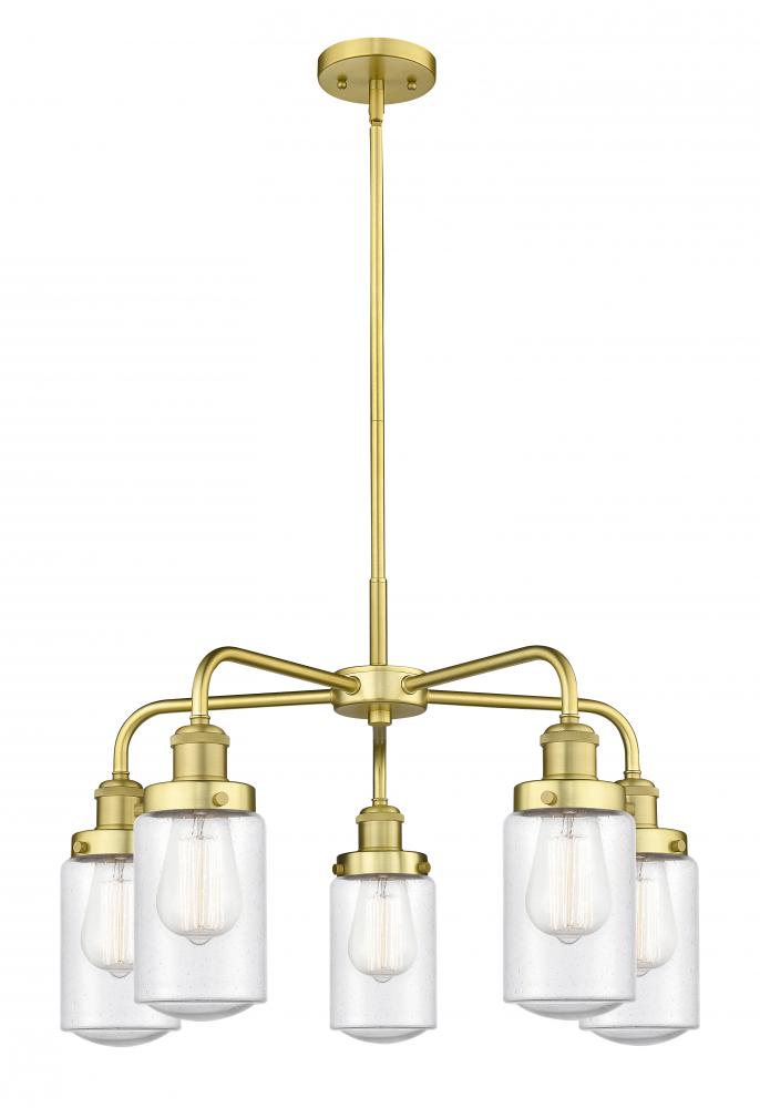 Dover - 5 Light - 23 inch - Satin Gold - Chandelier