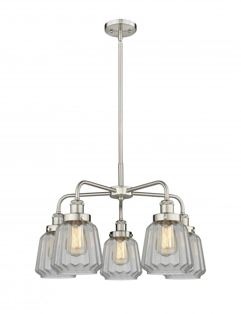 Chatham - 5 Light - 26 inch - Satin Nickel - Chandelier