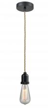 Innovations Lighting 100BK-10RE-0BK - Whitney - 1 Light - 2 inch - Matte Black - Cord hung - Mini Pendant