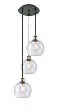 Innovations Lighting 113B-3P-BAB-G124-8 - Athens - 3 Light - 15 inch - Black Antique Brass - Cord Hung - Multi Pendant