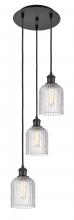 Innovations Lighting 113B-3P-BK-G559-5CL - Bridal Veil - 3 Light - 12 inch - Matte Black - Cord Hung - Multi Pendant