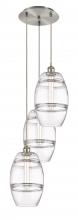 Innovations Lighting 113B-3P-SN-G557-8CL - Vaz - 3 Light - 15 inch - Brushed Satin Nickel - Cord hung - Multi Pendant