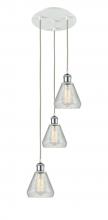 Innovations Lighting 113B-3P-WPC-G275 - Conesus - 3 Light - 13 inch - White Polished Chrome - Cord Hung - Multi Pendant