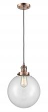 Innovations Lighting 201C-AC-G202-10 - Beacon - 1 Light - 10 inch - Antique Copper - Cord hung - Mini Pendant