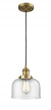 Innovations Lighting 201C-BB-G74 - Bell - 1 Light - 8 inch - Brushed Brass - Cord hung - Mini Pendant