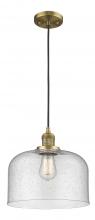 Innovations Lighting 201C-BB-G74-L - Bell - 1 Light - 12 inch - Brushed Brass - Cord hung - Mini Pendant