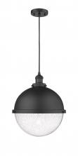 Innovations Lighting 201C-BK-HFS-124-BK - Hampden - 1 Light - 13 inch - Matte Black - Cord hung - Pendant