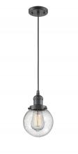 Innovations Lighting 201C-OB-G204-6 - Beacon - 1 Light - 6 inch - Oil Rubbed Bronze - Cord hung - Mini Pendant