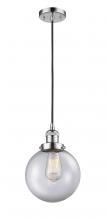 Innovations Lighting 201C-PC-G202-8 - Beacon - 1 Light - 8 inch - Polished Chrome - Cord hung - Mini Pendant