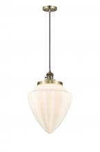 Innovations Lighting 201CSW-AB-G661-12 - Bridgeton - 1 Light - 16 inch - Antique Brass - Cord hung - Mini Pendant