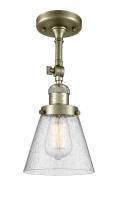 Innovations Lighting 201F-AB-G64 - Cone - 1 Light - 6 inch - Antique Brass - Semi-Flush Mount