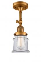 Innovations Lighting 201F-BB-G182S - Canton - 1 Light - 5 inch - Brushed Brass - Semi-Flush Mount