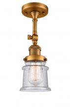 Innovations Lighting 201F-BB-G184S - Canton - 1 Light - 5 inch - Brushed Brass - Semi-Flush Mount