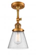 Innovations Lighting 201F-BB-G64 - Cone - 1 Light - 6 inch - Brushed Brass - Semi-Flush Mount