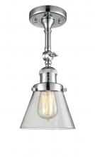 Innovations Lighting 201F-PC-G62 - Cone - 1 Light - 6 inch - Polished Chrome - Semi-Flush Mount