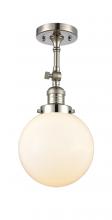 Innovations Lighting 201F-PN-G201-8 - Beacon - 1 Light - 8 inch - Polished Nickel - Semi-Flush Mount