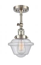 Innovations Lighting 201F-SN-G534 - Oxford - 1 Light - 7 inch - Brushed Satin Nickel - Semi-Flush Mount