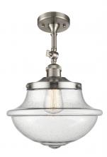 Innovations Lighting 201F-SN-G544 - Oxford - 1 Light - 12 inch - Brushed Satin Nickel - Semi-Flush Mount