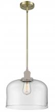 Innovations Lighting 201S-AB-G72-L - Bell - 1 Light - 12 inch - Antique Brass - Stem Hung - Mini Pendant