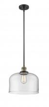 Innovations Lighting 201S-BAB-G72-L - Bell - 1 Light - 12 inch - Black Antique Brass - Stem Hung - Mini Pendant