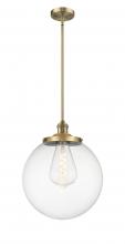 Innovations Lighting 201S-BB-G202-14 - Beacon - 1 Light - 14 inch - Brushed Brass - Stem Hung - Pendant