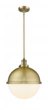 Innovations Lighting 201S-BB-HFS-121-BB - Hampden - 1 Light - 13 inch - Brushed Brass - Stem Hung - Pendant