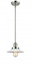 Innovations Lighting 201S-PN-G1 - Halophane - 1 Light - 9 inch - Polished Nickel - Stem Hung - Mini Pendant