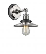 Innovations Lighting 203BP-PNBK-M1-PN - Railroad - 1 Light - 8 inch - Polished Nickel - Sconce