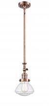 Innovations Lighting 206-AC-G324 - Olean - 1 Light - 7 inch - Antique Copper - Stem Hung - Mini Pendant