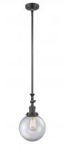 Innovations Lighting 206-OB-G202-8 - Beacon - 1 Light - 8 inch - Oil Rubbed Bronze - Stem Hung - Mini Pendant