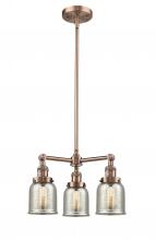 Innovations Lighting 207-AC-G58 - Bell - 3 Light - 19 inch - Antique Copper - Stem Hung - Chandelier