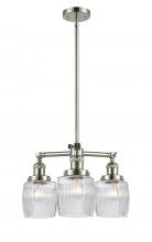 Innovations Lighting 207-PN-G302 - Colton - 3 Light - 18 inch - Polished Nickel - Stem Hung - Chandelier