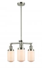 Innovations Lighting 207-PN-G311-LED - Dover - 3 Light - 17 inch - Polished Nickel - Stem Hung - Chandelier