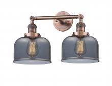 Innovations Lighting 208-AC-G73-LED - Bell - 2 Light - 19 inch - Antique Copper - Bath Vanity Light