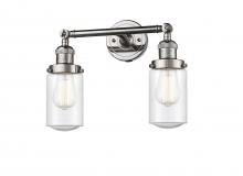 Innovations Lighting 208-PN-G314 - Dover - 2 Light - 14 inch - Polished Nickel - Bath Vanity Light