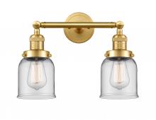 Innovations Lighting 208-SG-G52 - Bell - 2 Light - 16 inch - Satin Gold - Bath Vanity Light