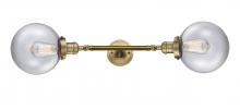 Innovations Lighting 208L-BB-G202-8 - Beacon - 2 Light - 8 inch - Brushed Brass - Bath Vanity Light