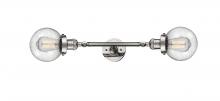 Innovations Lighting 208L-PN-G204-6 - Beacon - 2 Light - 6 inch - Polished Nickel - Bath Vanity Light