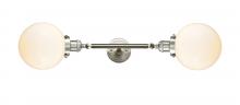 Innovations Lighting 208L-SN-G201-8 - Beacon - 2 Light - 8 inch - Brushed Satin Nickel - Bath Vanity Light