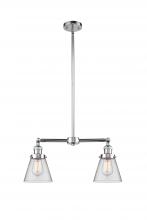 Innovations Lighting 209-PC-G62 - Cone - 2 Light - 21 inch - Polished Chrome - Stem Hung - Island Light