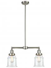 Innovations Lighting 209-SN-G182 - Canton - 2 Light - 21 inch - Brushed Satin Nickel - Stem Hung - Island Light