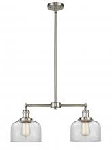 Innovations Lighting 209-SN-G72 - Bell - 2 Light - 21 inch - Brushed Satin Nickel - Stem Hung - Island Light