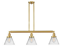 Innovations Lighting 213-SG-G42 - Cone - 3 Light - 40 inch - Satin Gold - Stem Hung - Island Light