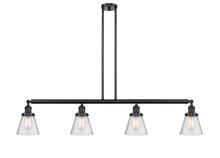 Innovations Lighting 214-BK-G64-LED - Cone - 4 Light - 51 inch - Matte Black - Stem Hung - Island Light