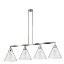 Innovations Lighting 214-SN-G44-L-LED - Cone - 4 Light - 56 inch - Brushed Satin Nickel - Stem Hung - Island Light