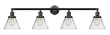 Innovations Lighting 215-BK-G42 - Cone - 4 Light - 44 inch - Matte Black - Bath Vanity Light