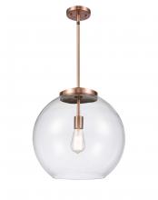 Innovations Lighting 221-1S-AC-G122-16 - Athens - 1 Light - 16 inch - Antique Copper - Stem Hung - Pendant