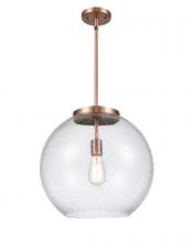 Innovations Lighting 221-1S-AC-G124-16 - Athens - 1 Light - 16 inch - Antique Copper - Stem Hung - Pendant