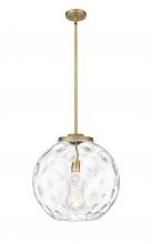 Innovations Lighting 221-1S-BB-G1215-16 - Athens Water Glass - 1 Light - 16 inch - Brushed Brass - Cord hung - Pendant