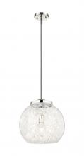 Innovations Lighting 221-1S-PN-G1216-14WM - White Mouchette - 1 Light - 14 inch - Polished Nickel - Stem Hung - Pendant